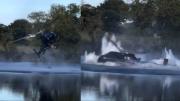 Video impactante: helicóptero se estrelló en un lago mientras cargaba agua para combatir incendios