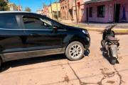 Accidente de tránsito en Av. Sarmiento y Chacabuco: solo daños materiales