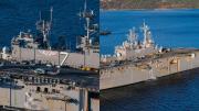 EEUU reveló las primeras imágenes de su despliegue en el mar Caribe y del barco de guerra USS Iwo Jima