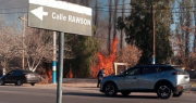 Susto en Albardón por un incendio en una zona transitada
