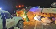 Choque entre un camión y un automóvil deja un saldo de una fallecida y cuatro heridos