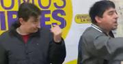 Violencia en Derecho: libertarios vandalizaron una mesa de la militancia peronista y terminaron a las piñas