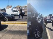 Un policía de civil se bajó de su auto y le apuntó con un arma a otro conductor en plena General Paz