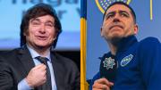 Milei, en modo hincha de Boca, fue durísimo contra Riquelme: “Lo eligió un hincha de River”