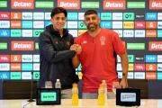 Cuello y Ábila, juntos en la previa del clásico entre San Lorenzo y Huracán
