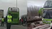 Pánico en el puente Cipolletti-Neuquén: un colectivo casi cae al vacío