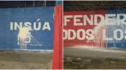 Hinchas de Huracán vandalizaron por completo un mural de San Lorenzo