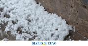 Tormenta de Santa Rosa: cayó gran cantidad de granizo en 25 de Mayo y aguanieve en Barreal