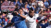 Hinchas de Colo Colo exhibieron una bandera de venganza contra Independiente