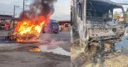 Conductor muere carbonizado tras el choque frontal entre dos vehículos, que luego se incendiaron