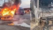 Fatal accidente: conductor muere carbonizado tras colisión frontal entre dos vehículos en Villa Tunari