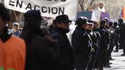 Los jubilados cumplieron su marcha número 80 rodeados de numerosos policías