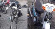 Fuerte choque entre dos motos en Rawson