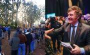 Masiva protesta de trabajadores de una importante forestadora ante el recorte salarial