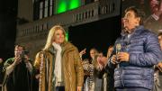 El intendente de La Matanza celebró el triunfo de Fuerza Patria junto a la vicegobernadora Verónica Magario 