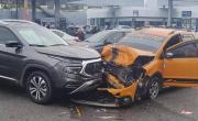 Velocidad, choque y casi una tragedia en la 122