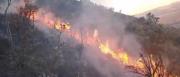El viento dificulta el control del incendio en la serranía de Tolata