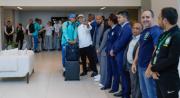 Brasil generó locura tras su llegada al aeropuerto de Viru Viru en Santa Cruz