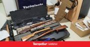 Allanan cuatro casas e incautan armas de fuego