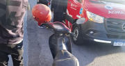 Un choque en una complicada esquina de Rawson dejó a un hombre hospitalizado