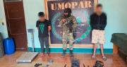 Caen dos bolivianos y un extranjero con siete armas de fuego y droga en el trópico de Cochabamba