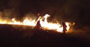 Bomberos combaten incendio al este de Santa Cruz; estiman 18 hectáreas quemadas