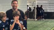 SUEÑO HECHO REALIDAD: Hijo de Luis Chataing conoció a Lionel Messi y así fue su emotiva reacción
