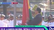 Cochabamba celebra su efeméride departamental, Arce participa de la ofrenda floral e iza de la bandera