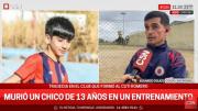 Habló el coordinador del club en el que falleció un chico de 13 años