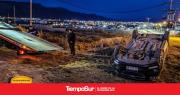 Un vehículo volcó en la avenida Jorge Newbery