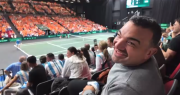 Video: la reacción de Agustín Creevy al “¡Vamos Gimnasia!” que motivó a Tomás Etcheverry en la Copa Davis