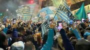 Hinchas de Racing preparan un banderazo en Pilar antes del cruce ante Vélez por Copa Libertadores