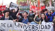 Los universitarios planifican una masiva marcha para este miércoles en defensa de la educación y la salud públicas