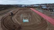 Prosigue la ampliación de la pista de atletismo