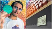 Arte venezolano por el mundo: El espectacular mural que estrenó Oscar Olivares con casi 8.000 tapas en Alemania