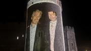 Proyectaron sobre el castillo de Windsor fotos de Donald Trump junto a Jeffrey Epstein