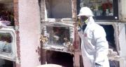 Sale a la luz tercer caso de restos de una víctima del covid que no están en su nicho, en el cementerio de La Paz