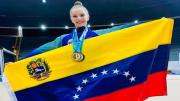 Orgullo criollo: Jimena Domínguez se convirtió en la primera venezolana en ser campeona absoluta del Sudamericano de Gimnasia Rítmica
