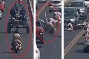 En video: así fue el terrible choque entre una moto y un carro