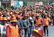 Mineros asalariados marchan en La Paz contra avasallamientos y minería ilegal
