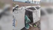 Petroleros lesionados tras un vuelco cerca de Rincón de los Sauces