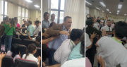 Video: Empujones y amagues de pelea entre cívicos cruceños y un fiscal en audiencia por los terrenos de la Fiscalía quemada