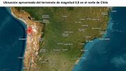 Un terremoto de magnitud 5,8 sacude el norte de Chile