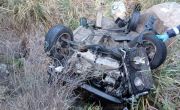 Impactantes fotos: un hombre perdió el control en las Altas Cumbres de Córdoba y cayó 200 metros por un precipicio