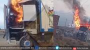 Un camión con mercadería de contrabando es incinerado en Achica Arriba