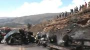 Dos muertos y un camión calcinado en accidente en Melga
