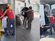 Repudio en redes sociales contra los empleados de una estación de servicio que jugaron con desaparecer a una joven en una bolsa de consorcio