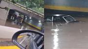 VIDEOS: Vehículo quedó bajo el agua junto a su conductor tras fuertes lluvias de este 20Sep en Caracas