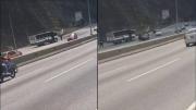 EN VIDEO: Manejaba en contra vía, luego quiso dar vuelta en U y ocasionó un accidente