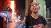 VIDEOS: Así reaccionaron personas que comían cerca de la explosión de bombona de gas en Caracas el 20Sep